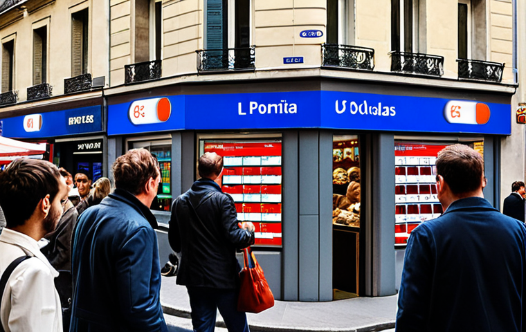 ** A bustling currency exchange in Paris, with diverse people buying and selling Euros, US Dollars, and British Pounds. The scene should reflect the fast-paced nature of the Forex market, with screens displaying fluctuating exchange rates. The overall feeling should be dynamic and energetic, hinting at both opportunity and risk.
**