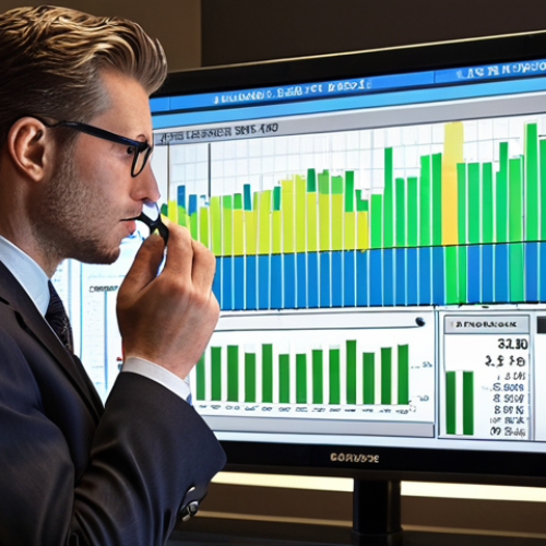 Home 14 **
A sharply dressed financial professional intensely analyzing a complex stock market graph on a high-resolution screen. The scene should convey competence and a deep understanding of financial ratios like Sharpe ratio, Treynor ratio, and Jensen's alpha. Lighting should be focused and professional, suggesting a high-pressure, data-driven environment.
**