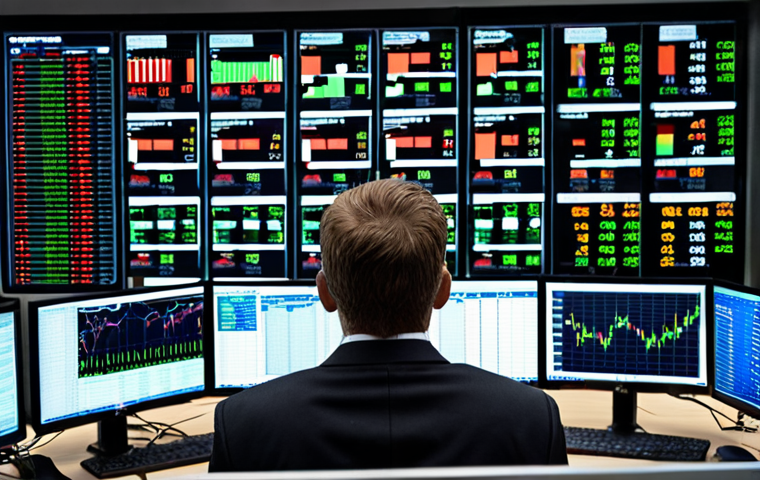 **Prompt:** A focused currency manager, mid-career, seated at a desk, surrounded by multiple high-resolution monitors displaying live financial data, complex charts (featuring EUR/USD), and flickering news tickers. The atmosphere is intense and dynamic, with a subtle blue/green glow from the screens illuminating their face, conveying a sense of deep analysis mixed with adrenaline. The background is a modern, slightly blurred trading floor, suggesting constant global activity. Emphasize precision and the high-stakes environment.
