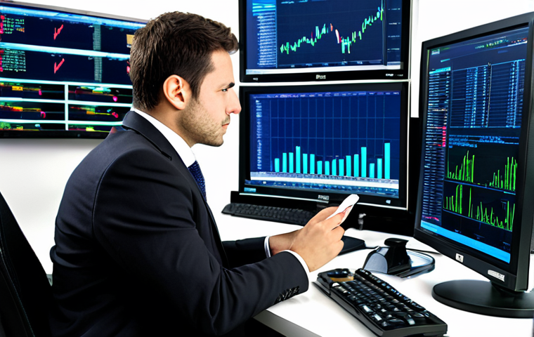 외환관리사와 금융 시장 리더 사례 - Modern Currency Trader**

"A focused currency trader working at a desk in a brightly lit, modern off...