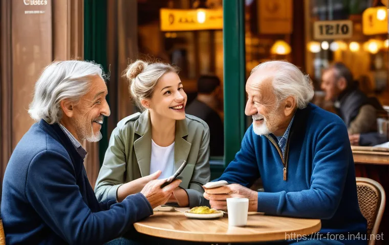 외환관리사와 환율 분석 사례 - A vibrant, realistic depiction of a diverse group of French people – including a young student, a mi...