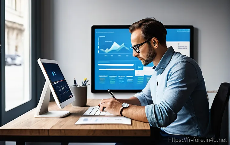 외환관리사와 환율 분석 사례 - A stylish and confident young French woman, elegantly dressed in modest, contemporary fashion, is ho...