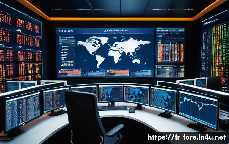 외환관리사와 외환 관리 성공 팁 - A detailed digital illustration of a modern foreign exchange trading room in Paris, featuring divers...