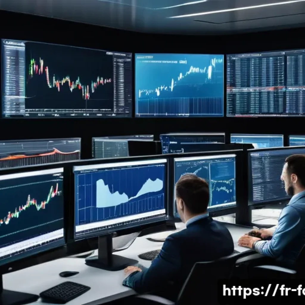 외환관리사와 환율 데이터 분석 사례 - A professional European financial office scene with diverse team members analyzing currency exchange...