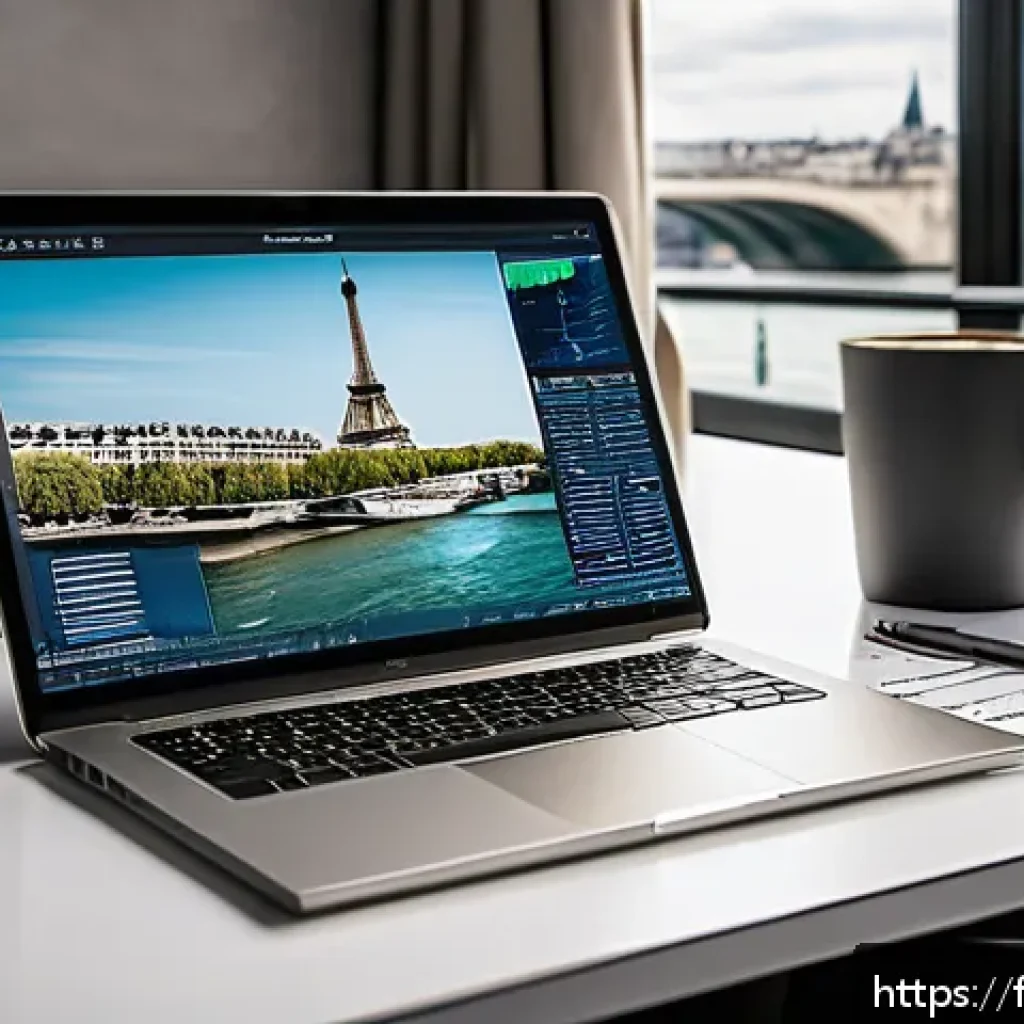 외환관리사와 외환 거래 위험 관리 - A sophisticated financial trader’s workspace in Paris, featuring multiple high-resolution monitors d...