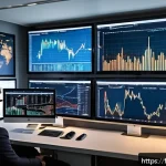 Home 18 외환관리사와 외환 세미나 후기 - A professional financial analyst in a modern Parisian office overlooking the Seine, intensely studyi...